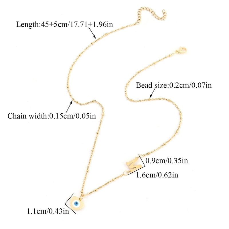 Elegant Minimalist Classic Style Letter Heart Shape Eye 201 Stainless Steel 304 Stainless Steel Copper Stainless Steel Necklaces