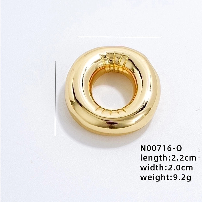 304 Stainless Steel Copper Gold Plated IG Style Minimalist Polishing Plating Letter Charms
