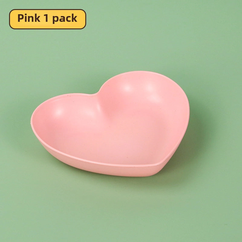 Source Creative Thickened Plastic Peach Heart-shaped Bone-spitting Plate Dist Plate Fruit Plate Nut Snack Plate