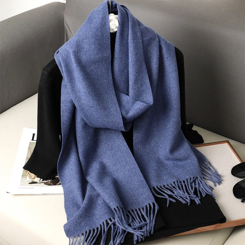 Women's Elegant Solid Color Imitation Cashmere Scarf