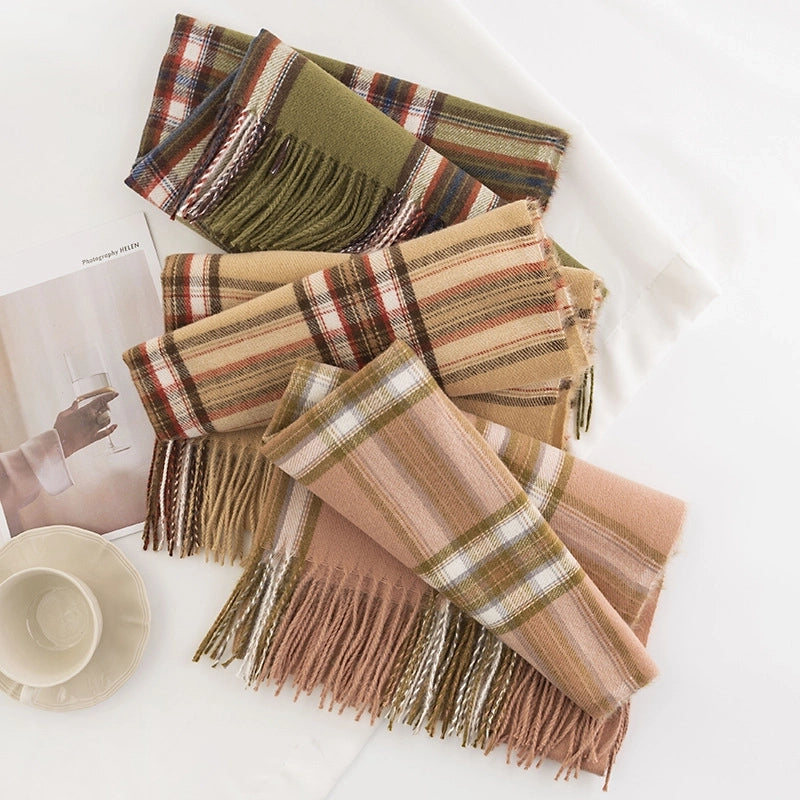 Women's Casual Vintage Style Lattice Polyester Scarf
