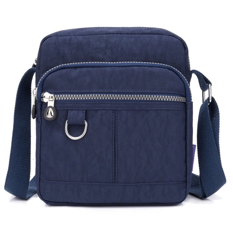 Women's Medium Nylon Solid Color Classic Style Square Zipper Shoulder Bag