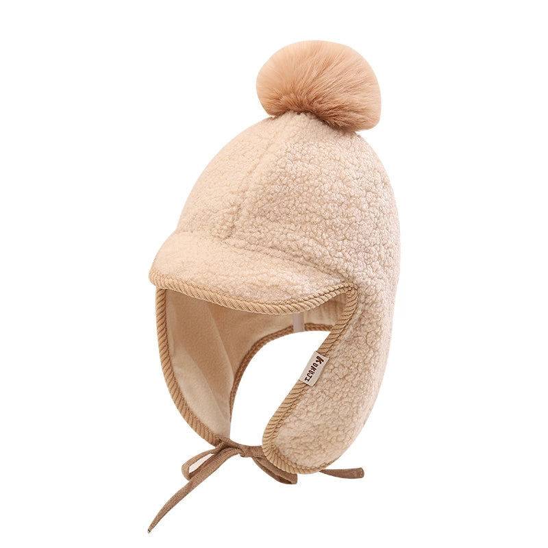 Children Unisex Cute Minimalist Color Block Trapper Hat