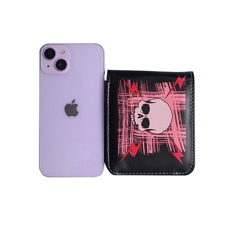 Men's Skull PVC Open Small Wallets