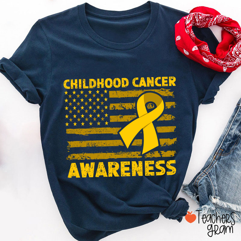 Childhood Cancer Awarenwss Teacher T-Shirt