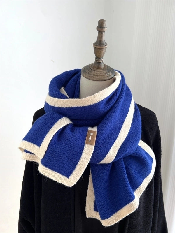 Women's Basic  Color Block Knit Scarf