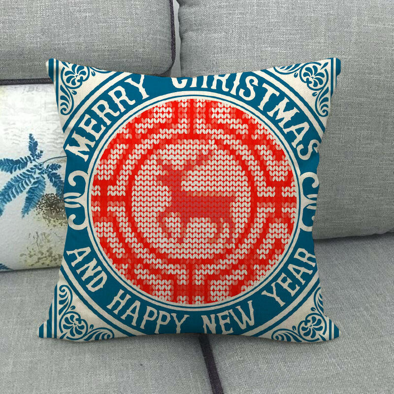 18 Cojines Merry Xmas Couch Throw Pillow Cover Case Home Sofa Decor Pillowslip