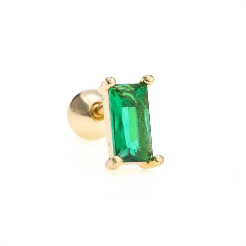 Ear Cartilage Rings & Studs Minimalist Geometric Brass Gem
