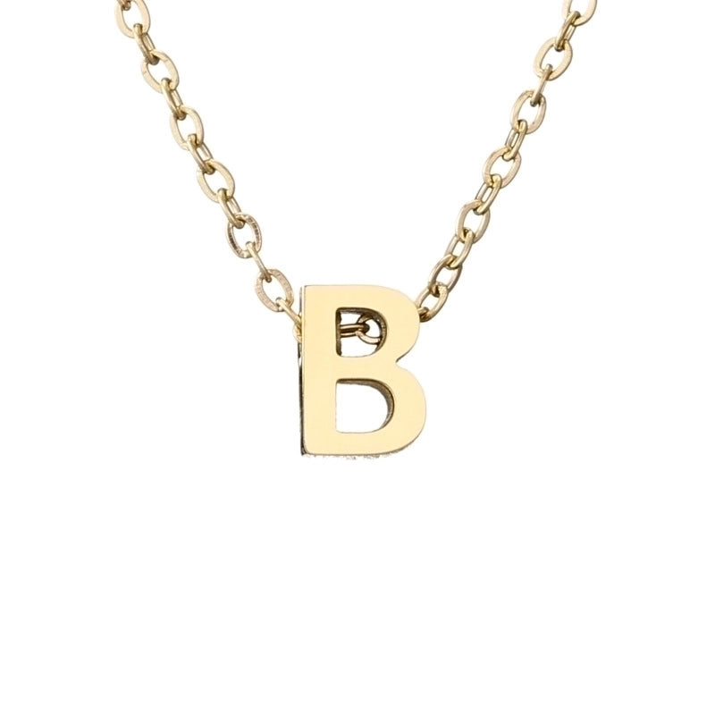 Lady Letter Stainless Steel Titanium Steel Plating Pendant Necklace