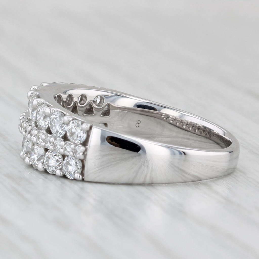 1.31ctw Diamond Ring 14k White Gold Size 8 Wedding Anniversary Band