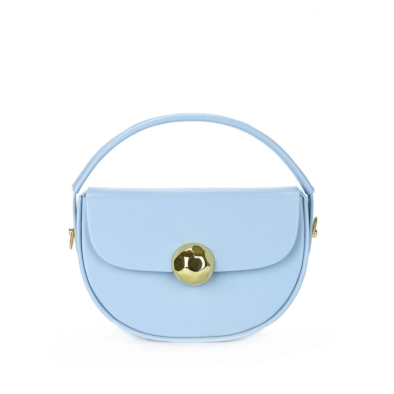Women's Medium Pu Leather Solid Color Streetwear Flip Cover Underarm Bag