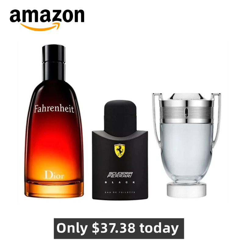 Combo of 3 Men's Perfumes - Ferrari Black, Invictus and Fahrenheit 100ml