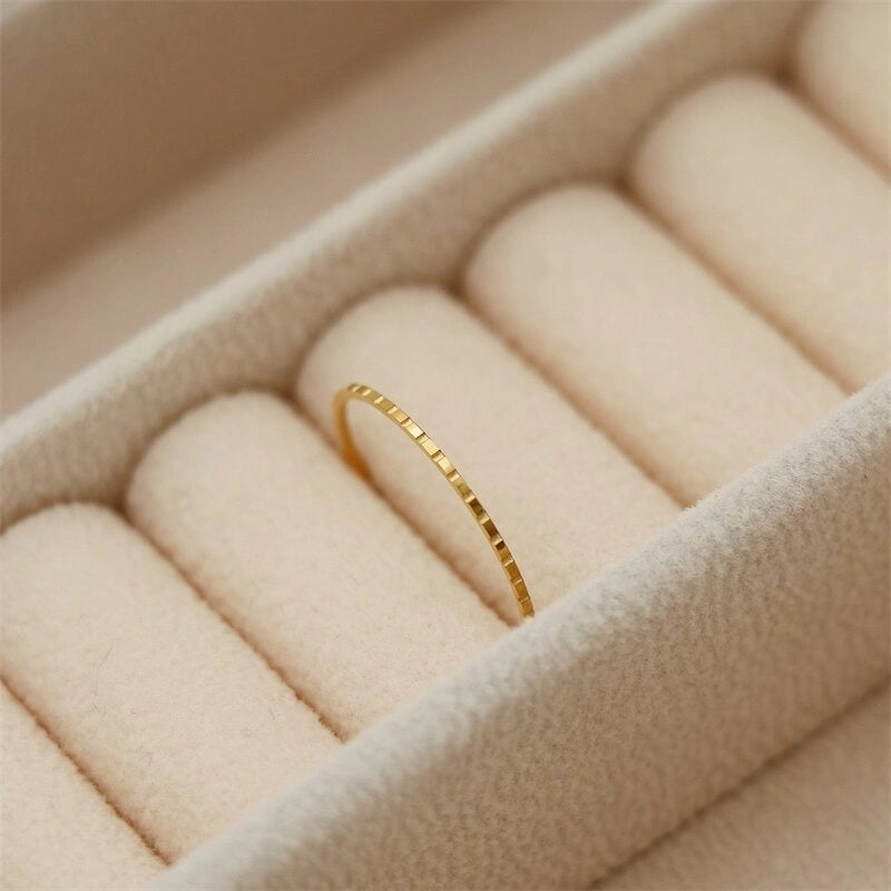 Minimalist Classic Style Solid Color Titanium Steel Rings In Bulk