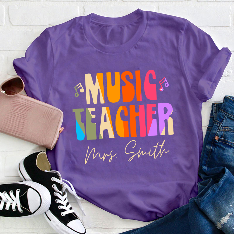 Personalized Music Teacher T-Shirt