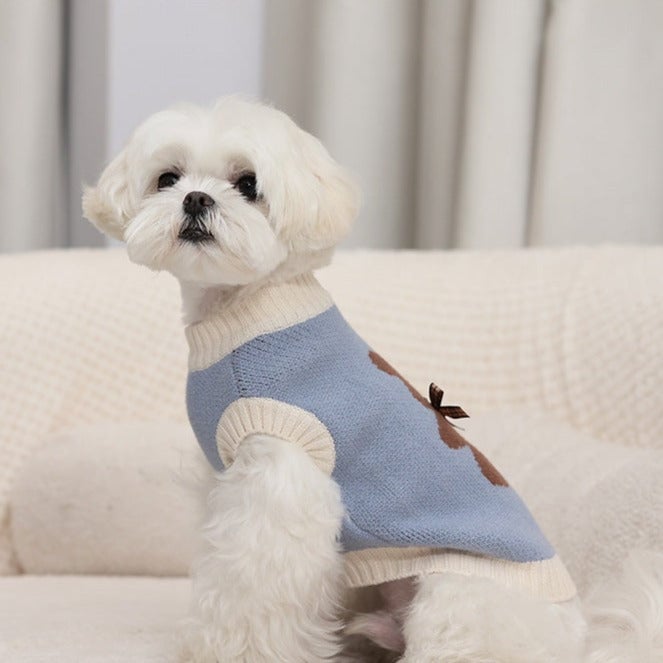 Sweet Bear Printed Dog Cat Sweater