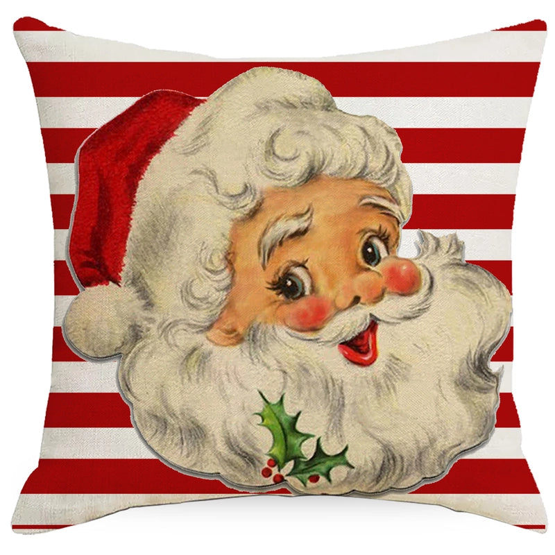 Fashion Christmas Tree Christmas Socks Letter Linen Pillow Cases