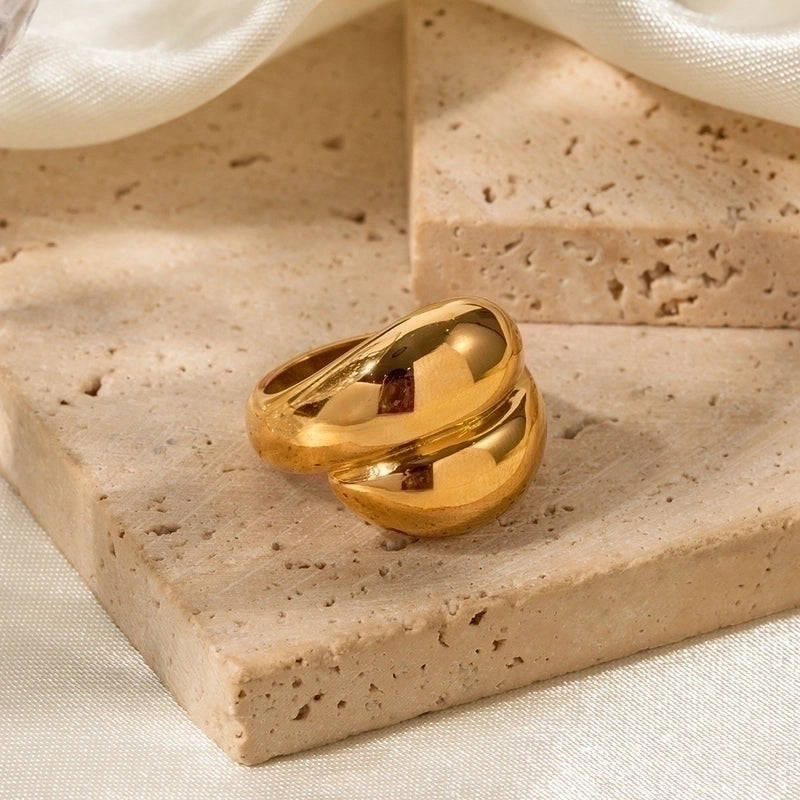 Minimalist Solid Color 304 Stainless Steel Plating Rings