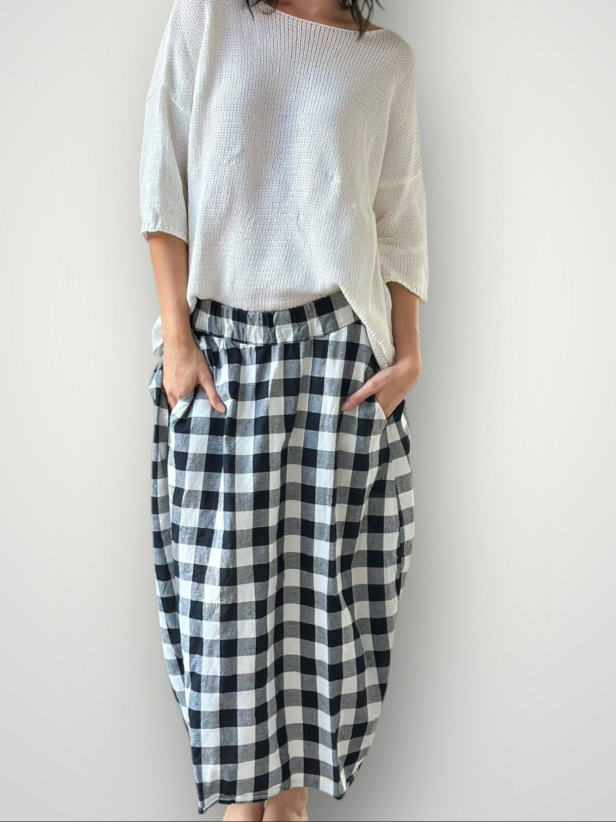 lana skirt - black check