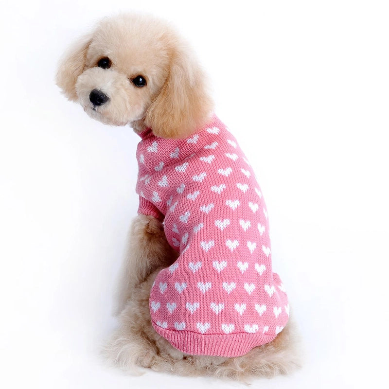 Cute Yarn Heart Shape Pet Clothing