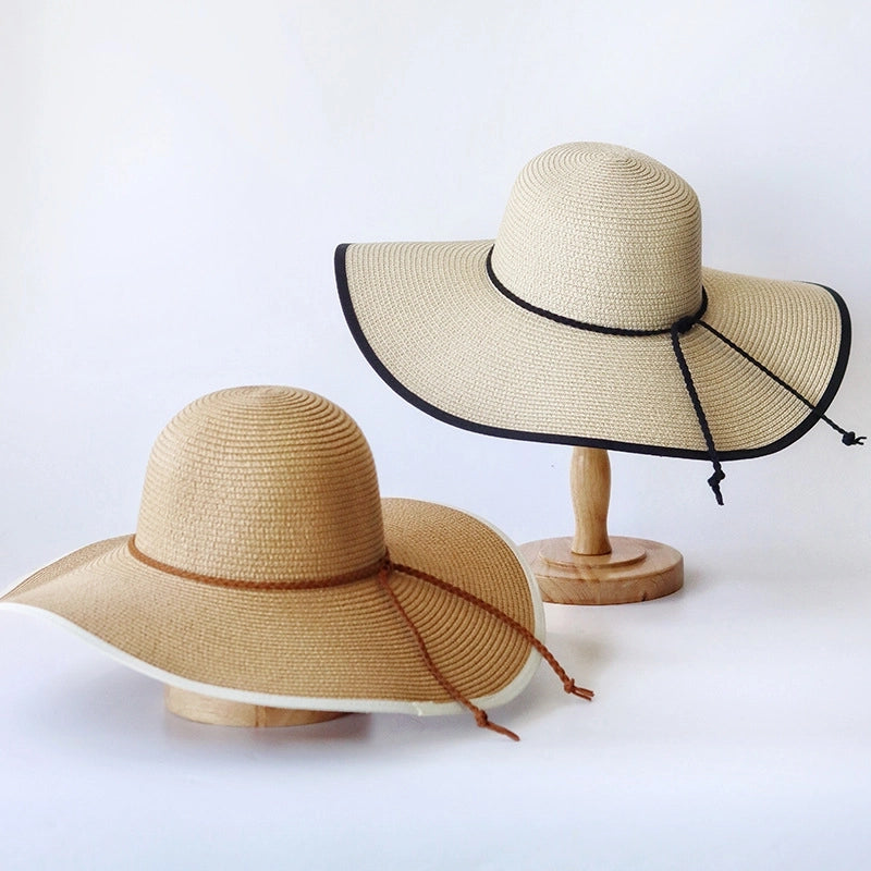 Straw Straw Hat Women's Beach Beach Travel Sunshade Hat Holiday Sun Hat Summer  Sun Hat