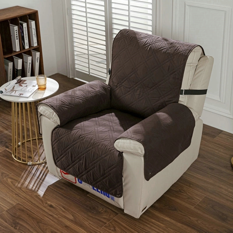 Quilted Recliner Sofa Cover Integrated Double-line Diamond Sofa Cover Non-slip Waterproof Sofa Cushion