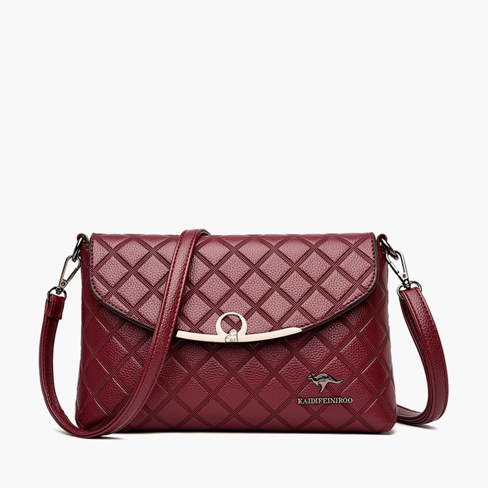 Embossed PU Leather Mother's Small Square Crossbody