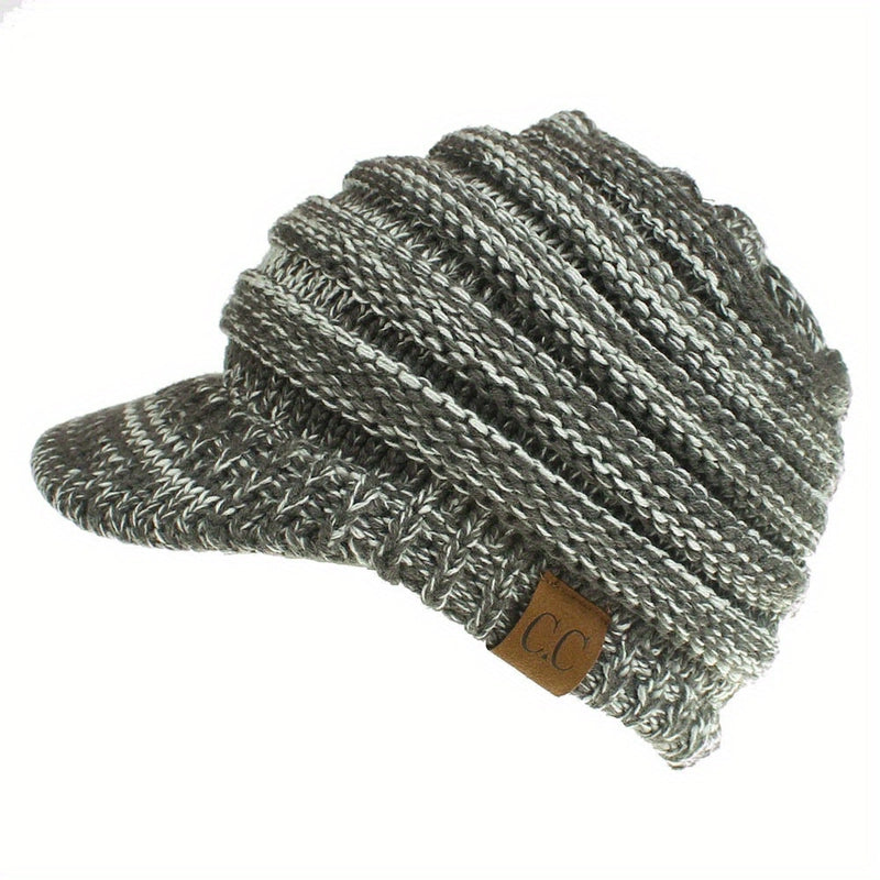 Autumn And Winter New Autumn And Winter Personalized Fashion Warm Knitted Ponytail Wool Hat Versatile Outdoor Cold-proof Warm Hat