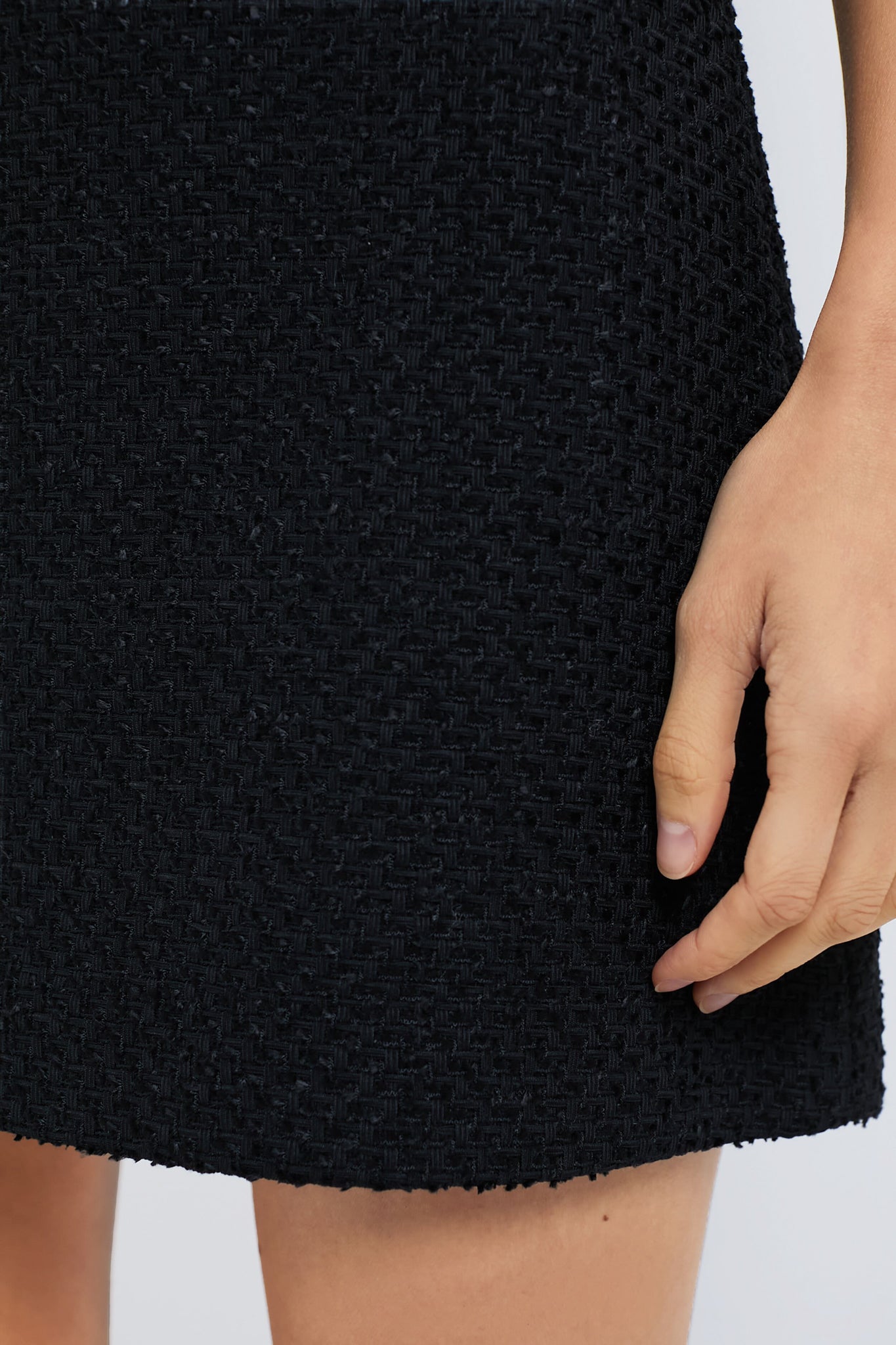 Black Tweed Dakota Mini Skirt