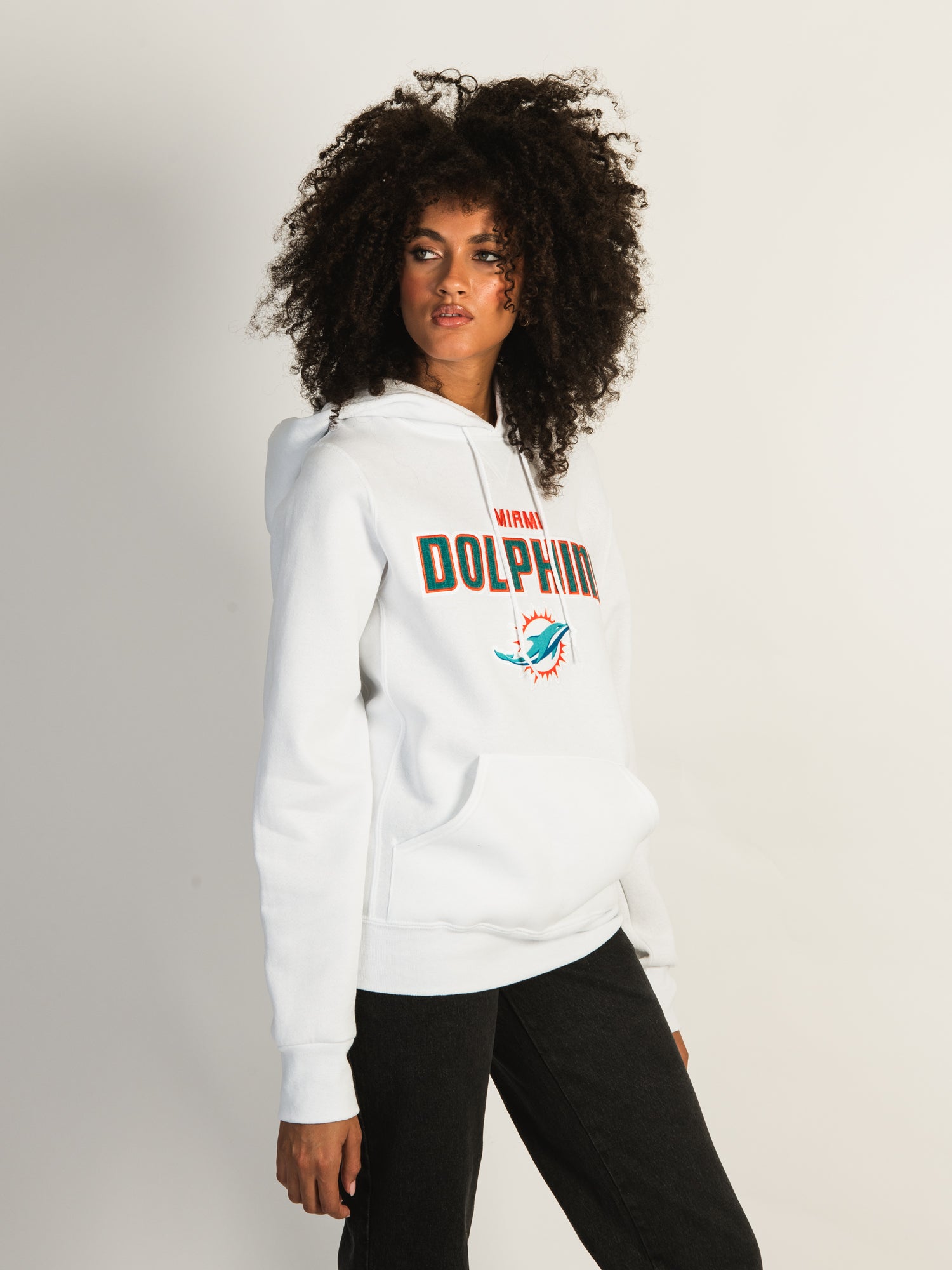 RUSSELL NFL MIAMI DOLPHINS LOGO PULLOVER HOODIE