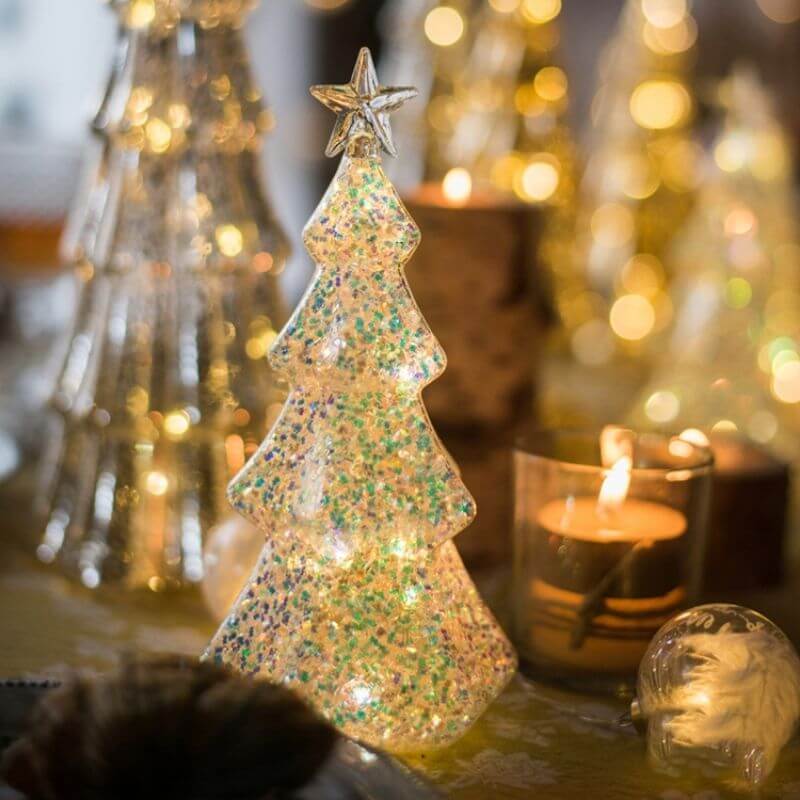 Christmas Tree Glass Decoration Night Light