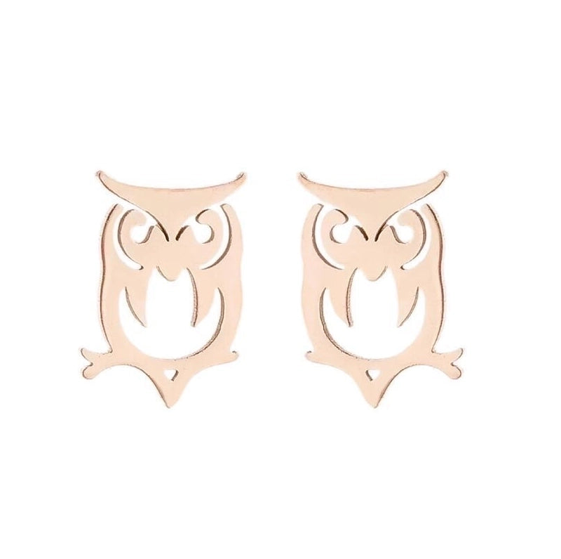 Minimalist Animal 304 Stainless Steel No Inlaid 18K Gold Plated Ear Studs