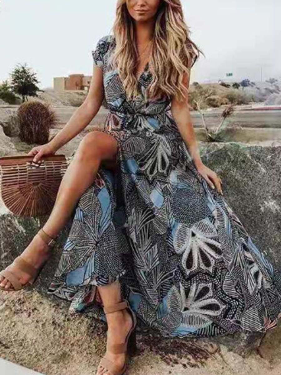 Bohemian  Printed Maxi Dress