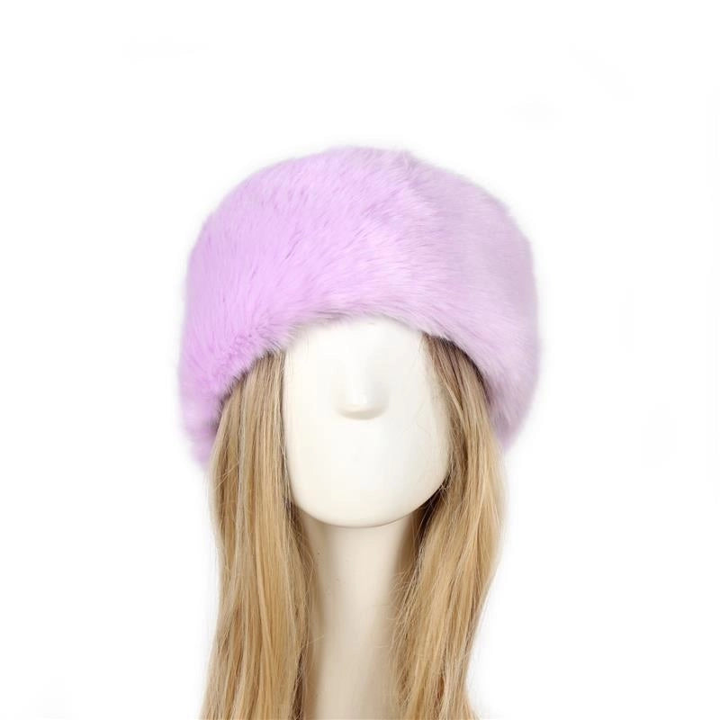P0202 Fashion Color Mao Mao Head Ring Head Ring Imitation Fur Warm Headgear Cap Children Europe And The United States New