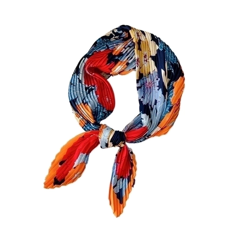 Women's Cartoon Style Minimalist Color Block Polyester Printing Silk Scarf