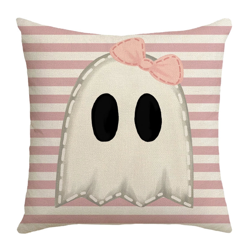 Halloween  Pumpkin Letter Ghost Linen Pillow Cases Couch & Sofa Decor