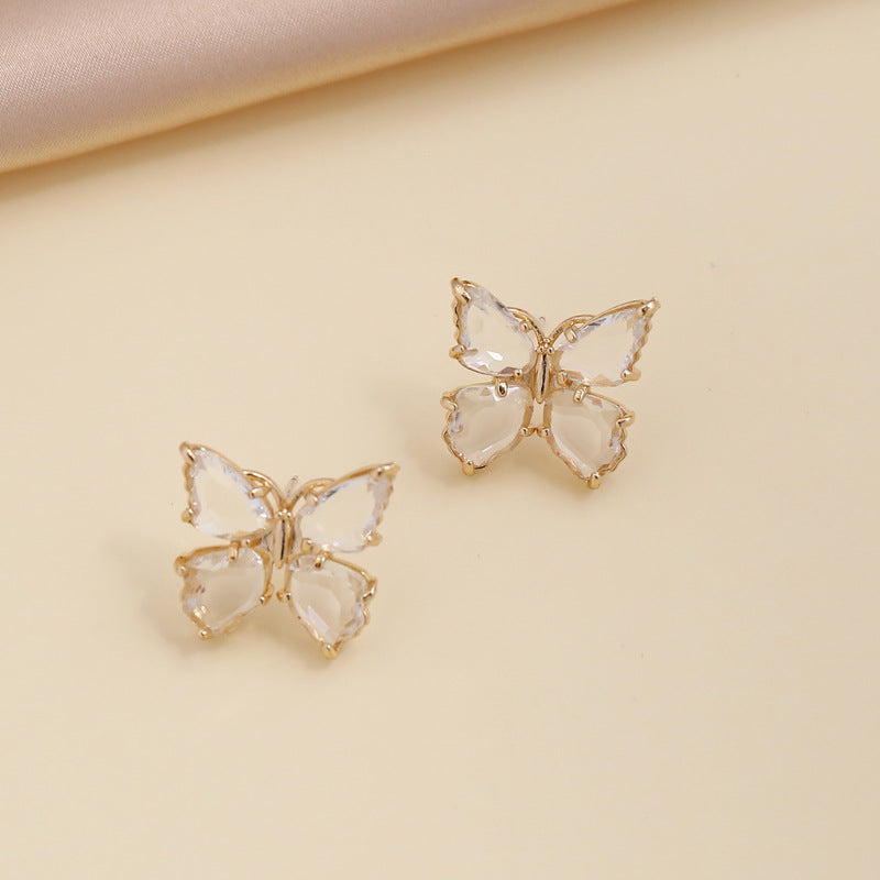 Women Butterfly Alloy Electroplating Necklaces