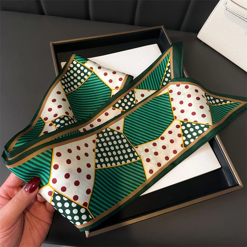 Women's Lady Printing Polyester Silk Scarf