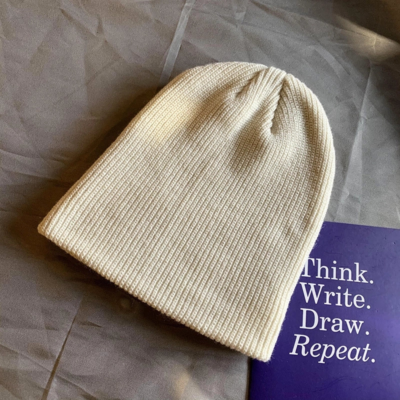 Unisex Basic Solid Color Eaveless Wool Cap