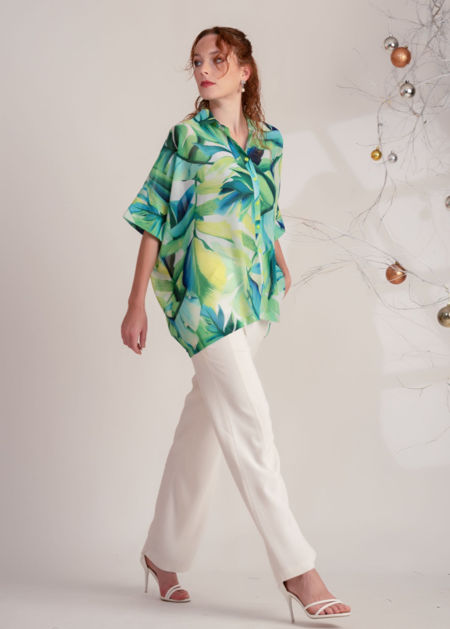 Printed Kaftan Blouse