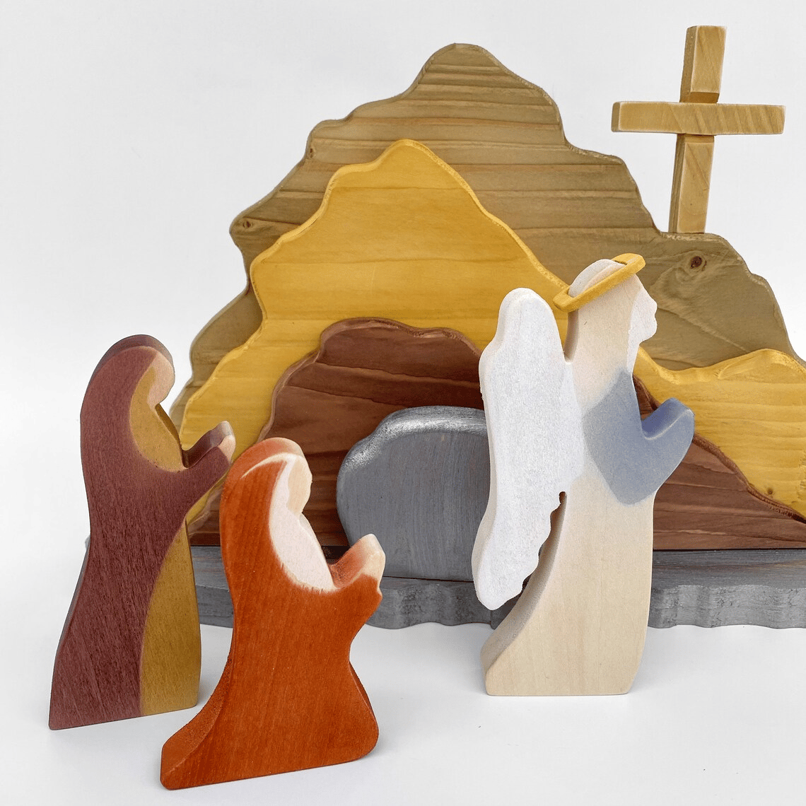 ⛪Handmade Jesus Tomb-Easter Scene Wooden Decoration