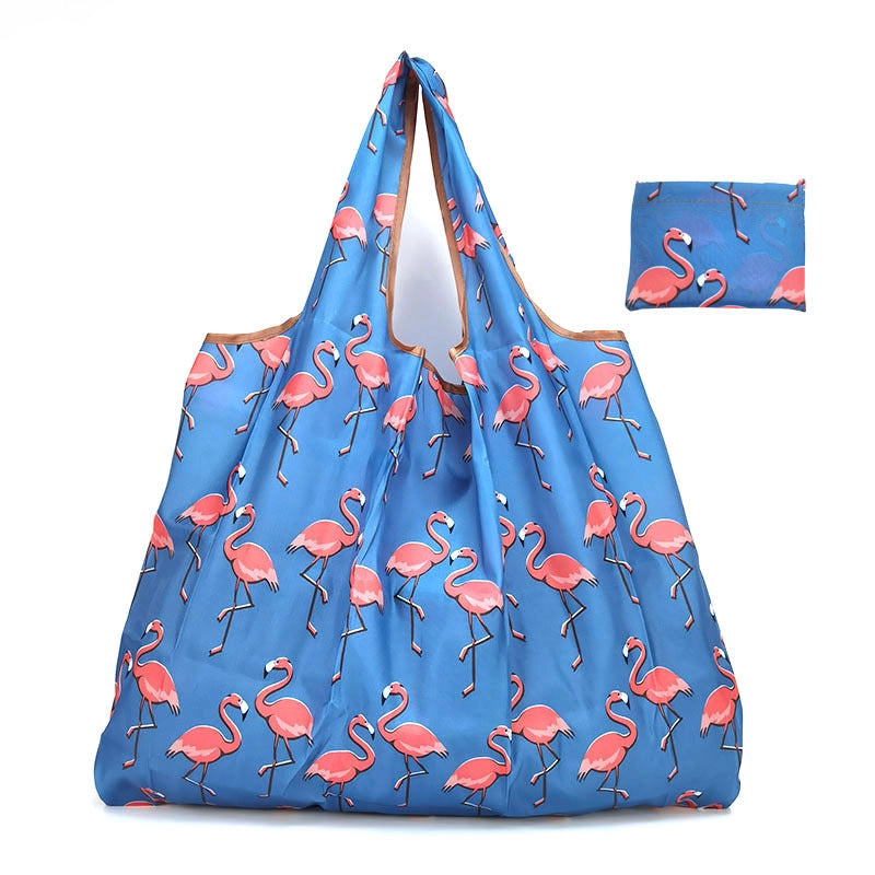 Printed Environmental Bag Large 210T Supermarket Folding Shopping Bag Thickened Tote Bag Shopping Bag