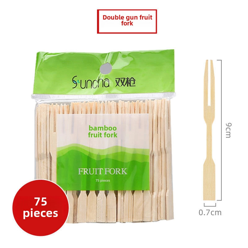 Bamboo Fruit Fork Disposable Children Heart-shaped Bamboo Fork KTV Bar Club Home Snack Fork Manufacturers