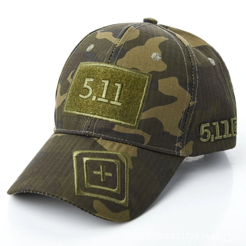 Camouflage Baseball Cap Men's 511 Embroidered Outdoor Sports Summer Sunscreen Hat Women's Military Training Hat