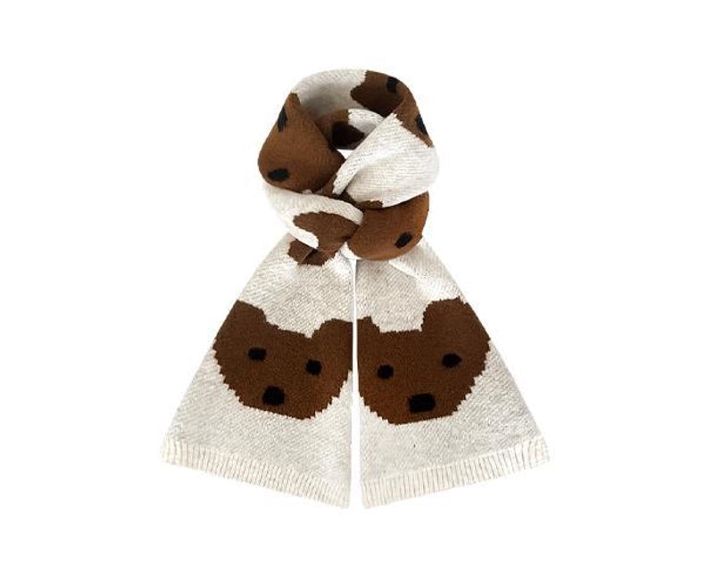 Women's Vintage Style Dog Wool Blend Scarf