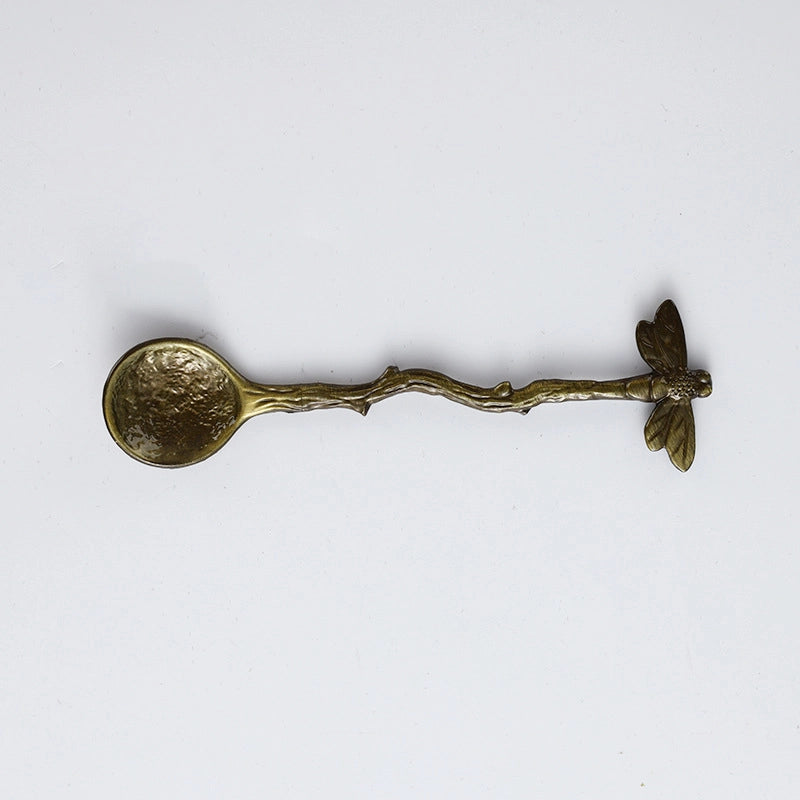 Retro Carved Hammer Pattern Zinc Alloy Spoon 1 Piece
