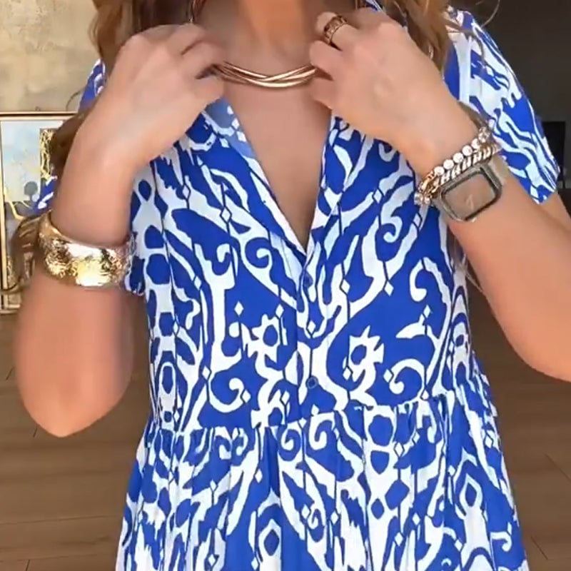 ⏳Time-limited Special⏰Women's Casual Print A-Line Long Dress