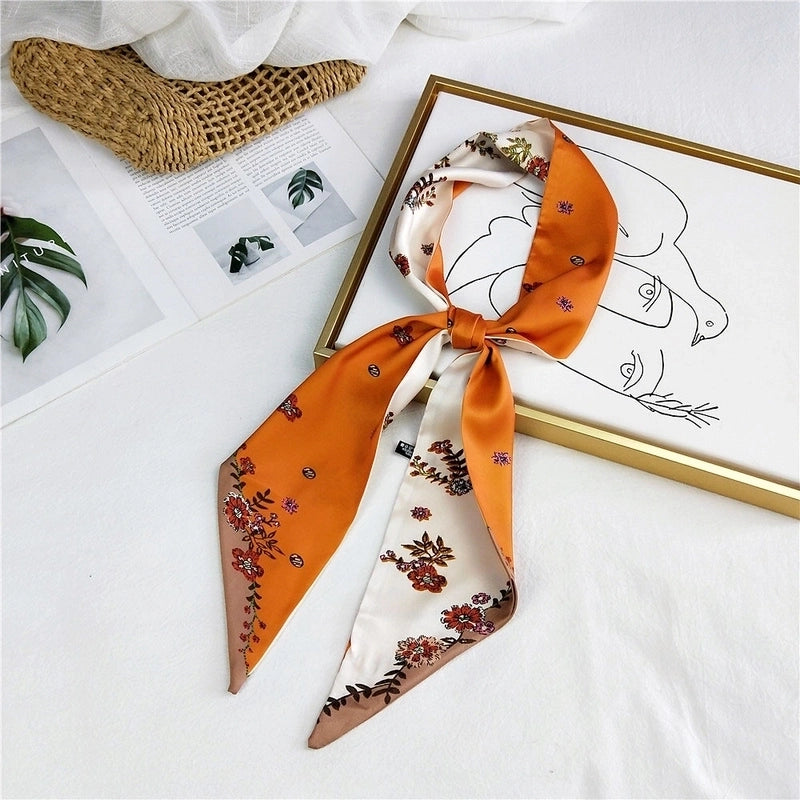Unisex Sweet Polka Dots Polyester Printing Silk Scarves