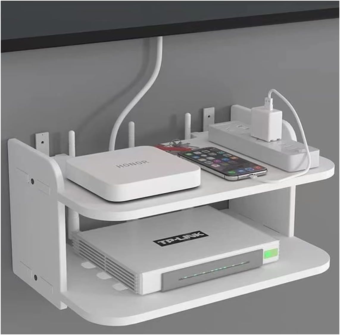 Wall Hanging Router Shelf. Wi-Fi Router Shelf