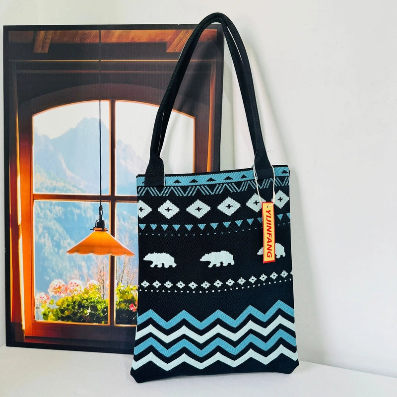 Women's Large Polyester Geometric Streetwear Square Open Handbag