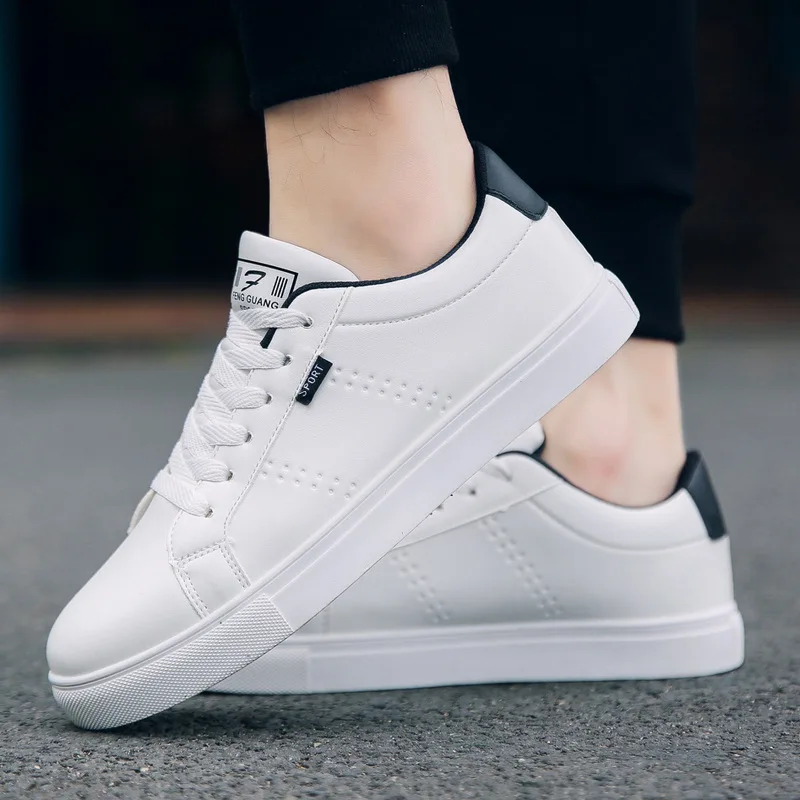 mules Summer White Shoes Lace Up Men Sneakers Brearhable Casual Vulcanized Shoes Men's Classic PU Leather Male Sneaker Shoes 2024